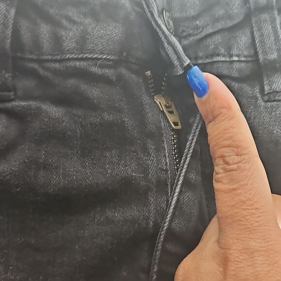 Black Denim Women's Shorts - Picture 6 of 16